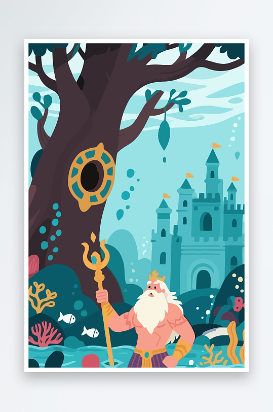 西方神话人物插画-众图网