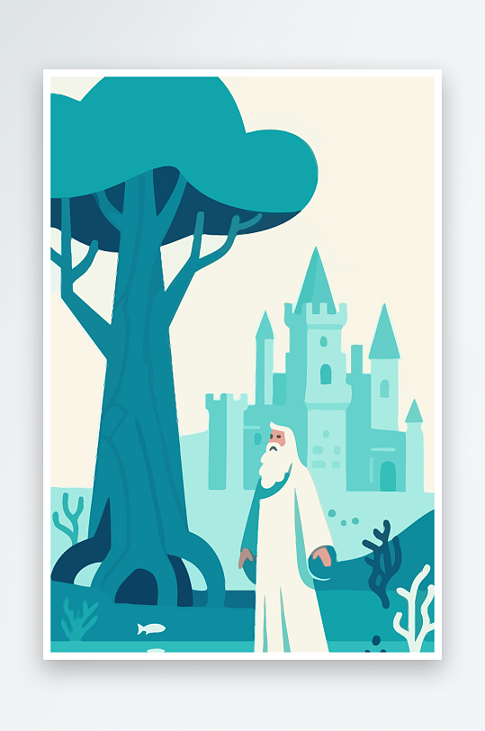 西方神话人物插画元素-众图网