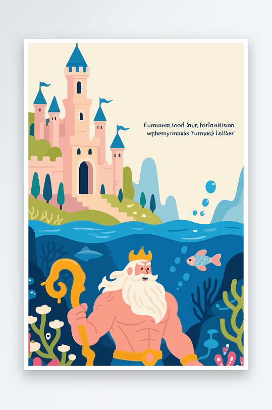 西方神话人物插画元素-众图网