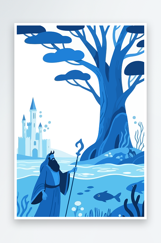 西方神话人物插画元素-众图网