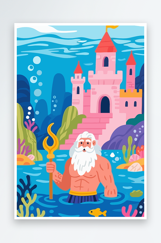 西方神话人物插画元素-众图网