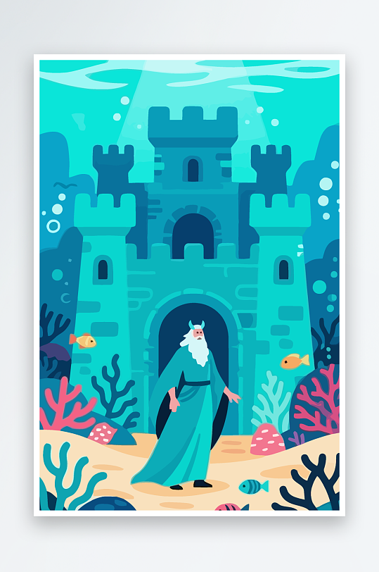 西方神话人物插画元素-众图网