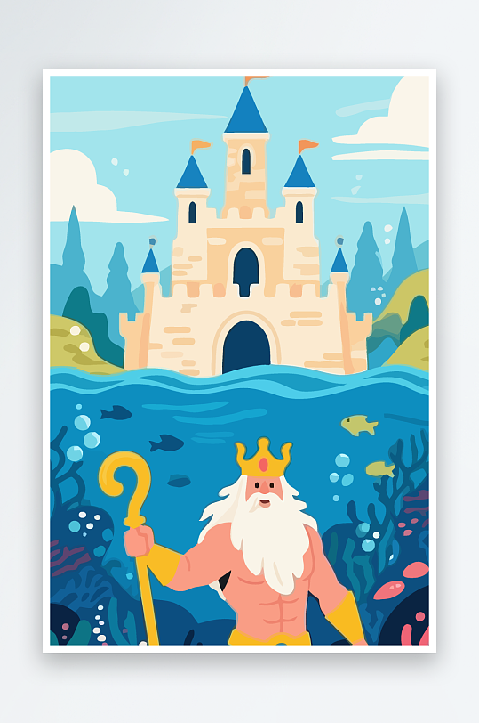 西方神话人物插画元素-众图网