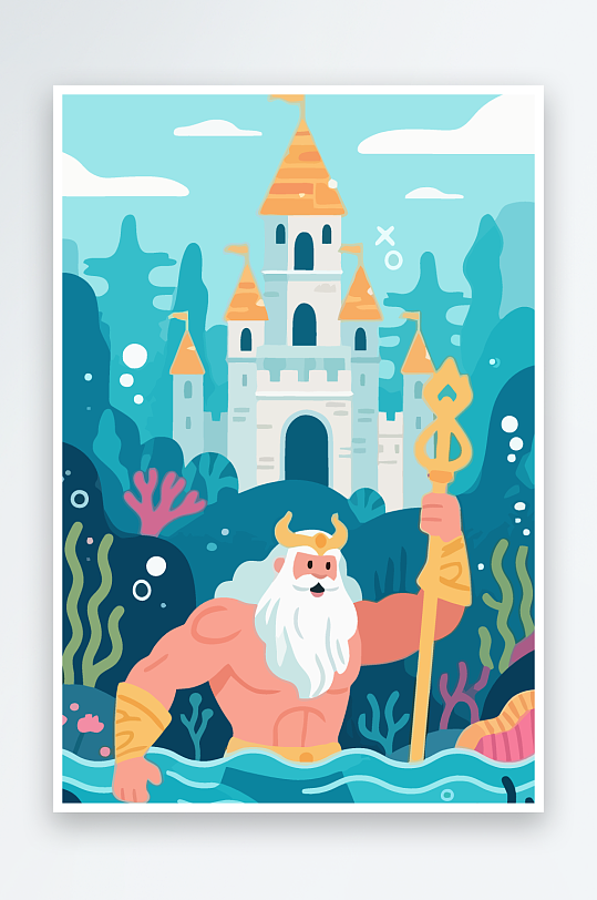 西方神话人物插画元素-众图网