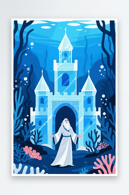 西方神话人物插画元素-众图网