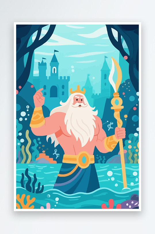 西方神话人物插画-众图网