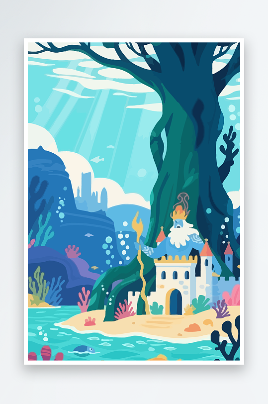 西方神话人物插画-众图网