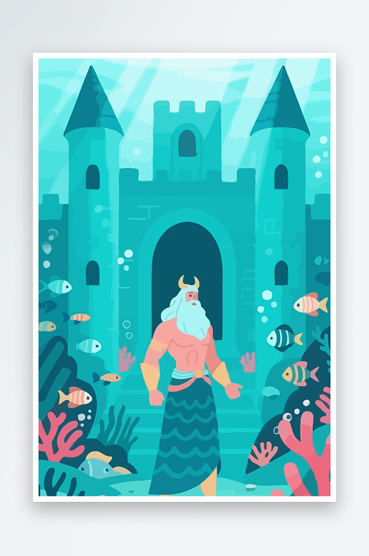 西方神话人物插画-众图网