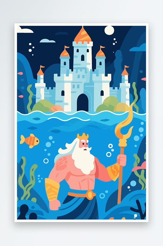 西方神话人物插画-众图网