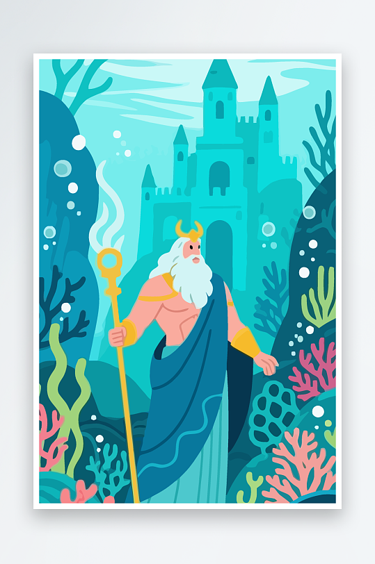 西方神话人物插画-众图网