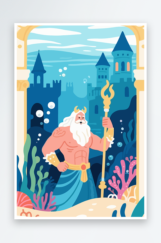 西方神话人物插画-众图网