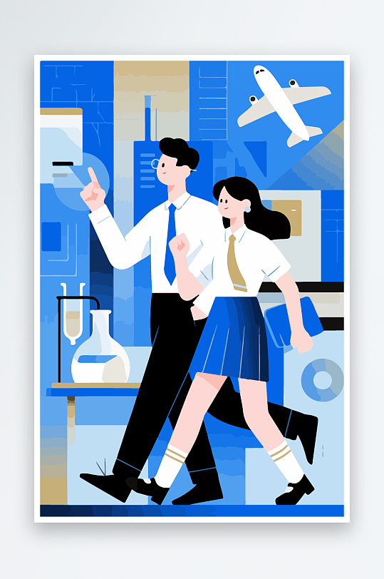 科技主题场景插画-众图网