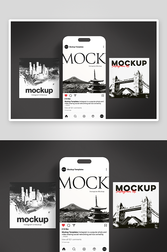手机样机mockup分层素材-众图网