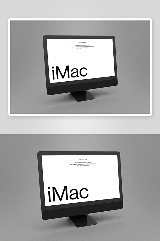imac苹果一体机样机mockup分层素-众图网