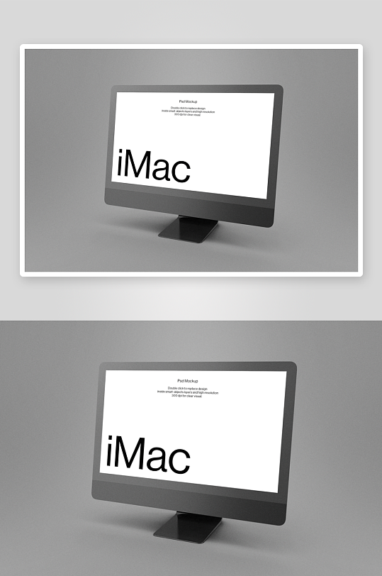 imac苹果一体机样机mockup分层素-众图网
