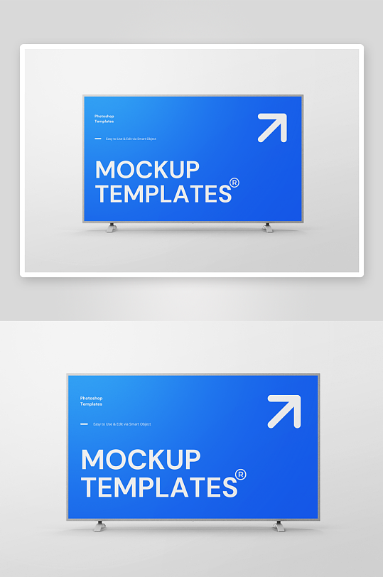 电视显示器样机mockup分层素材-众图网