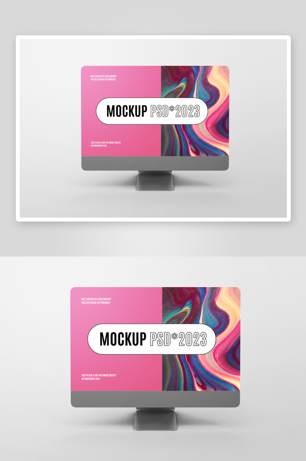 一体机样机mockup分层素材素材