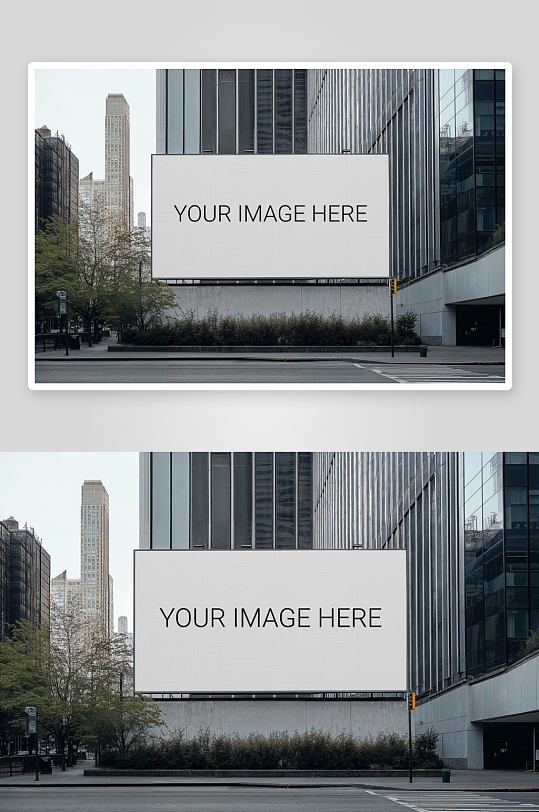 大型户外广告样机mockup分层素材-众图网