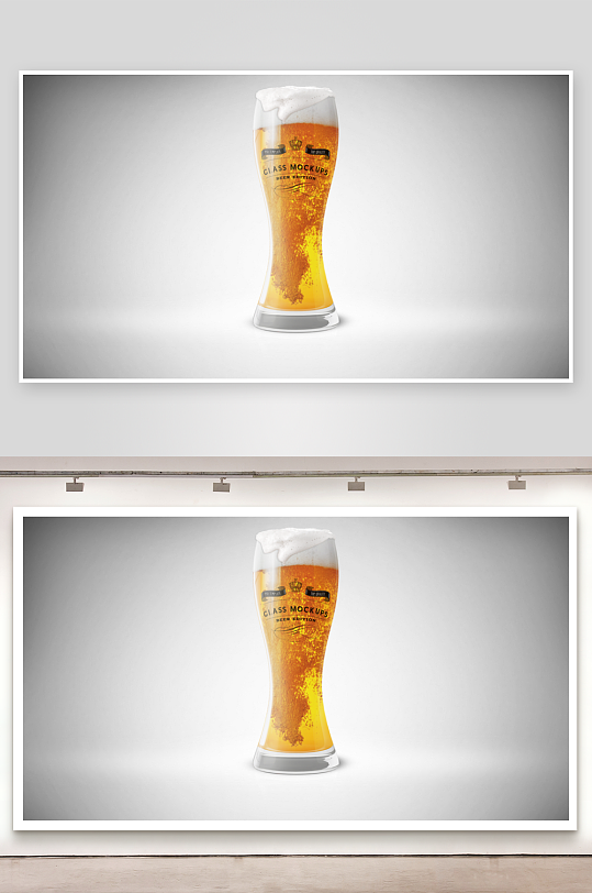 啤酒杯样机mockup分层素材-众图网