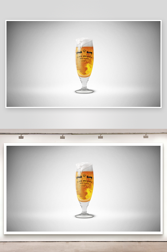 啤酒杯样机mockup分层素材-众图网