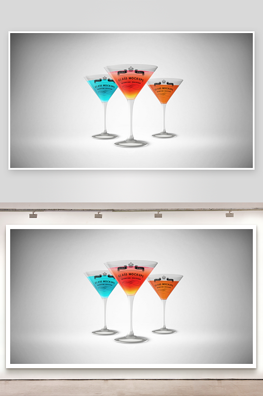 鸡尾酒杯样机mockup分层素材-众图网