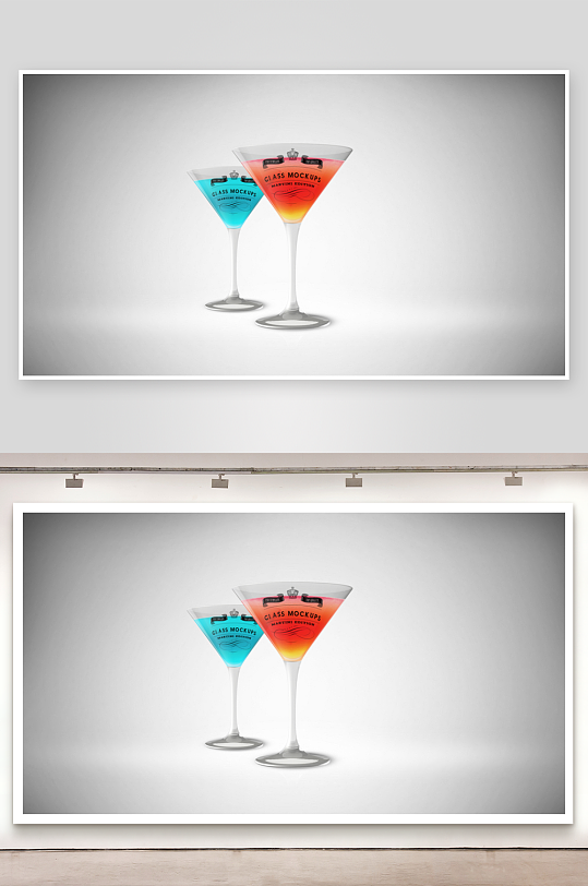 鸡尾酒杯样机mockup分层素材-众图网