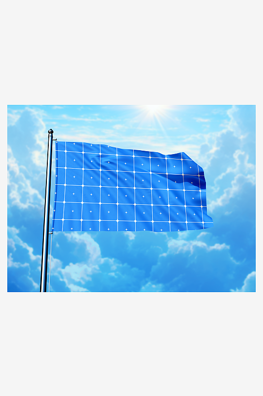 旗帜样机mockup分层素材-众图网