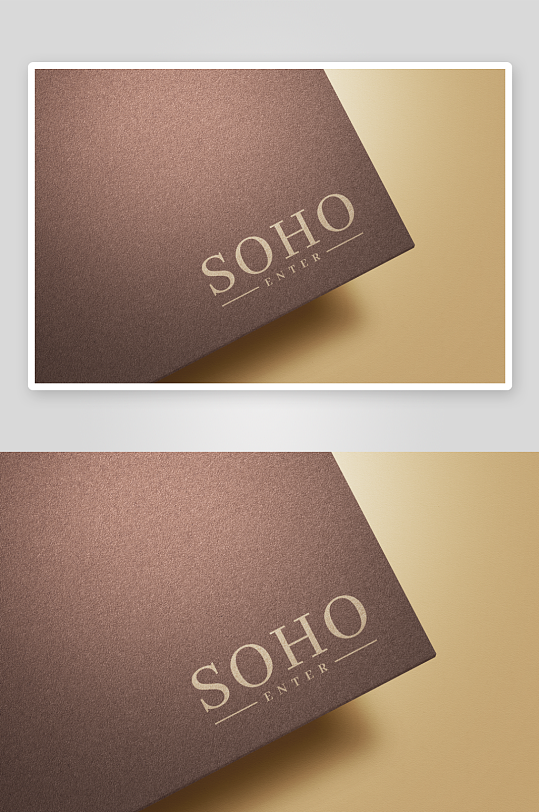 烫金LOGO样机mockup分层素材-众图网