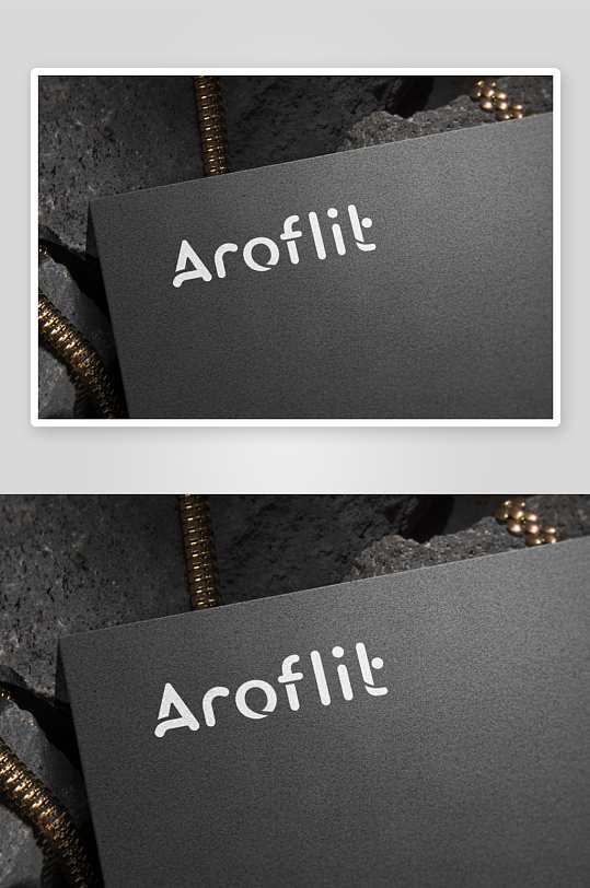 高级烫金LOGO样机mockup分层素材-众图网