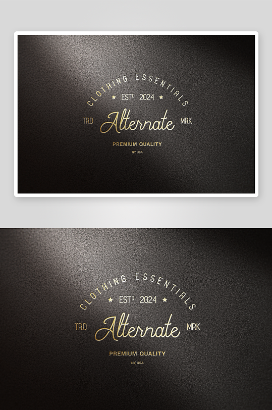 烫金LOGO图标样机mockup分层素材-众图网