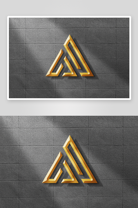 烫金LOGO图标样机mockup分层素材-众图网