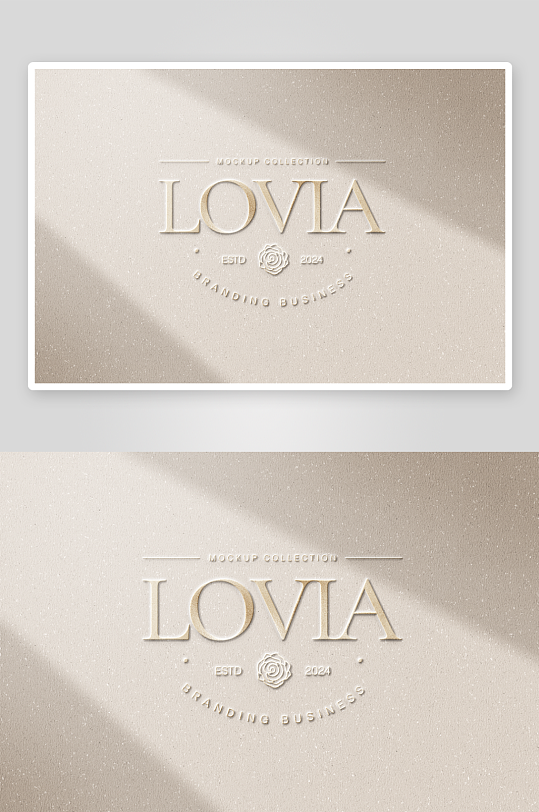 烫金LOGO图标样机mockup分层素材-众图网