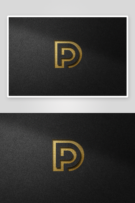 烫金LOGO图标样机mockup分层素材-众图网