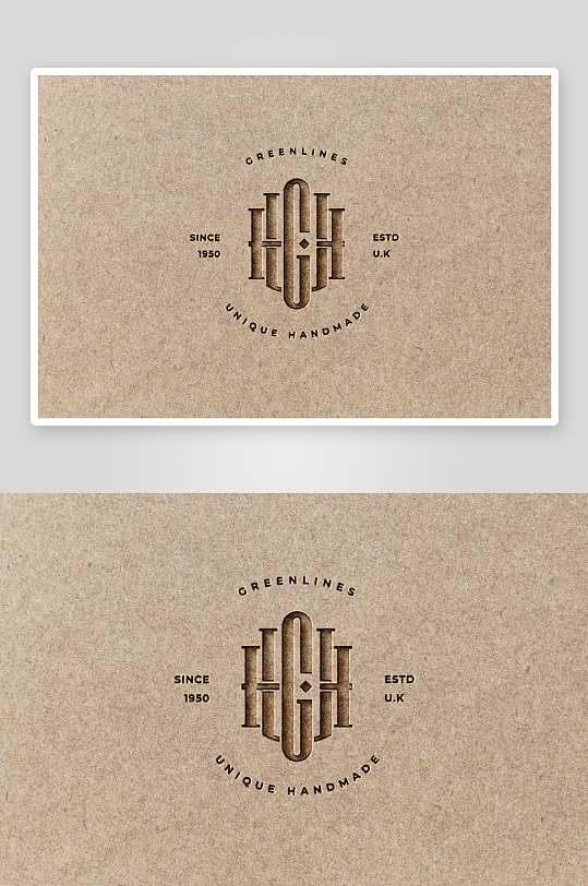 烫金LOGO图标样机mockup分层素材-众图网