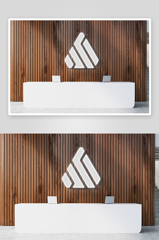 公司前台样机mockup分层素材-众图网