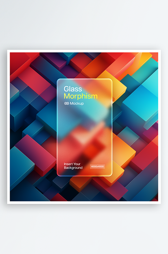 玻璃透明样机mockup分层素材-众图网