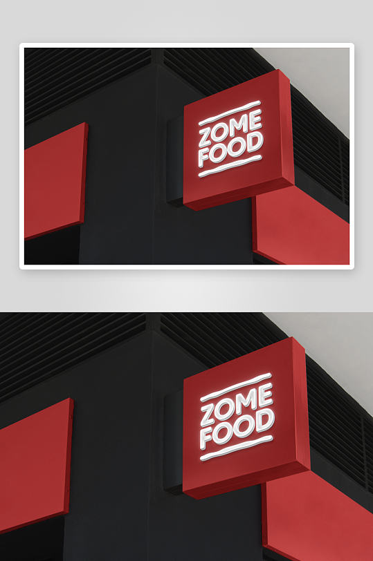 商店招牌样机mockup分层素材-众图网