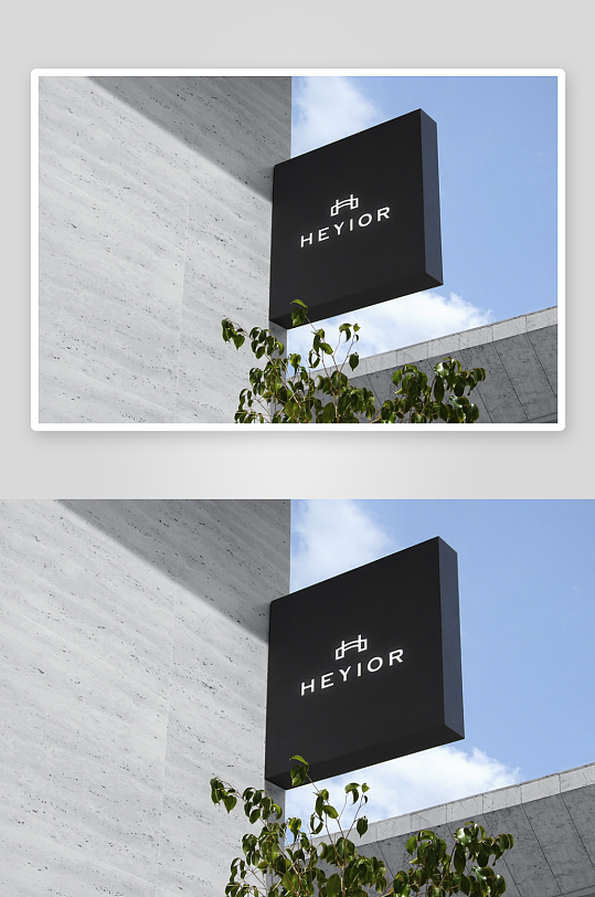 商店招牌样机mockup分层素材-众图网