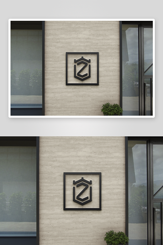 商店招牌样机mockup分层素材-众图网