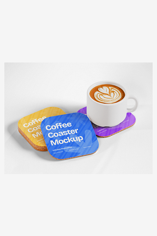 咖啡样机mockup分层素材-众图网