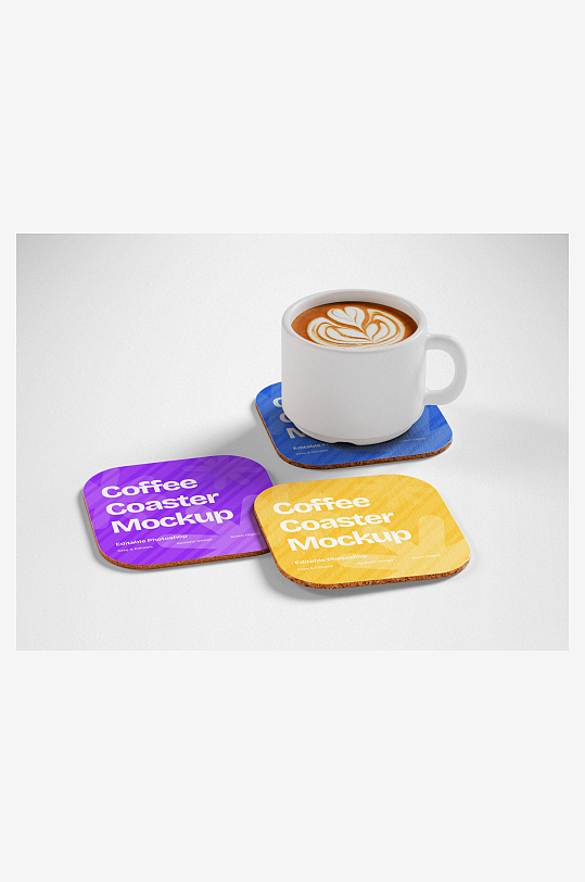 咖啡样机mockup分层素材-众图网