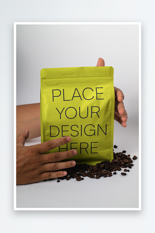 咖啡豆包装袋样机mockup分层素材-众图网