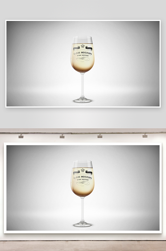 红酒杯样机mockup分层素材-众图网