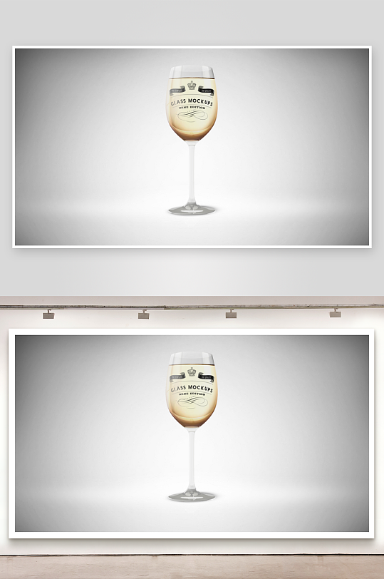 红酒杯样机mockup分层素材-众图网