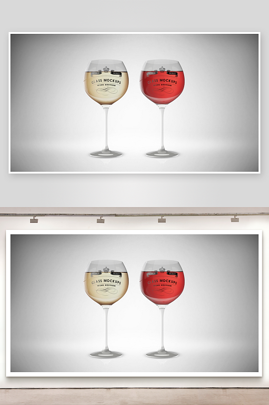 红酒杯样机mockup分层素材-众图网