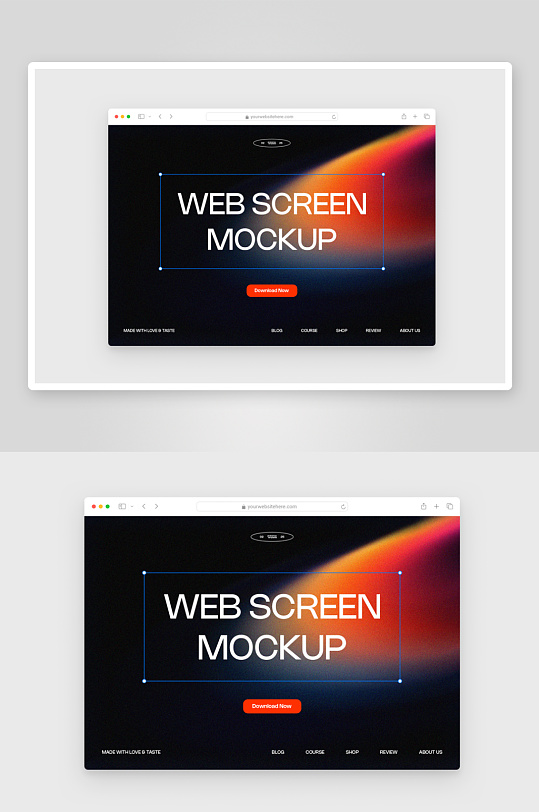 网站网页样机mockup分层素材-众图网