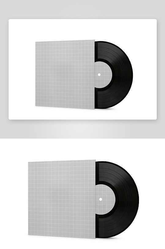黑胶唱片样机mockup分层素材-众图网