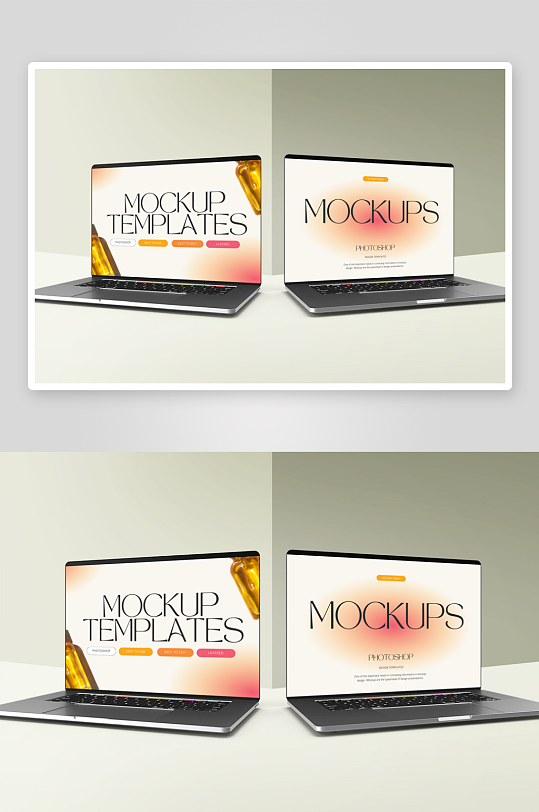 笔记本电脑样机mockup分层素材-众图网