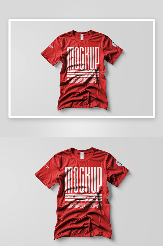 T恤衣服样机mockup分层素材-众图网