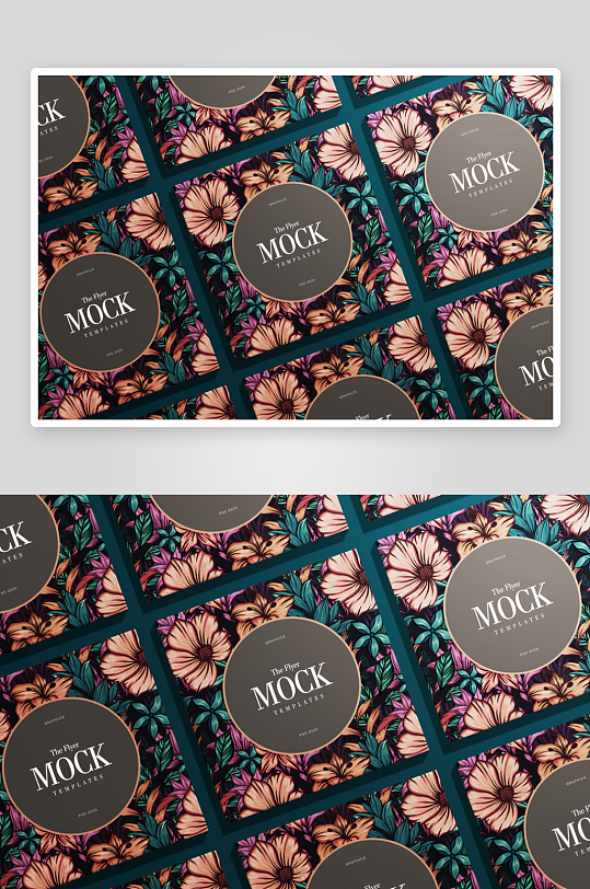 圆形样机mockup分层素材-众图网